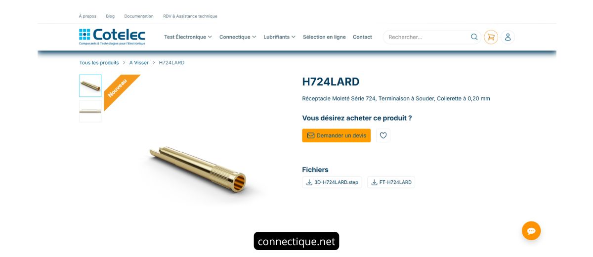 Réceptacle H724LARD série H724