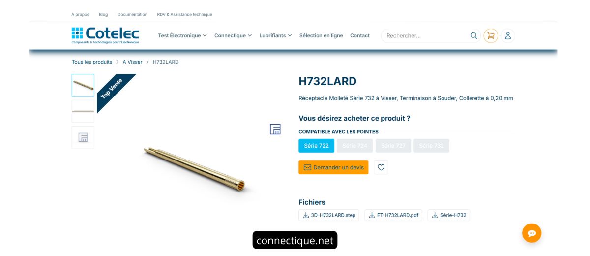 Réceptacle H732LARD série 732