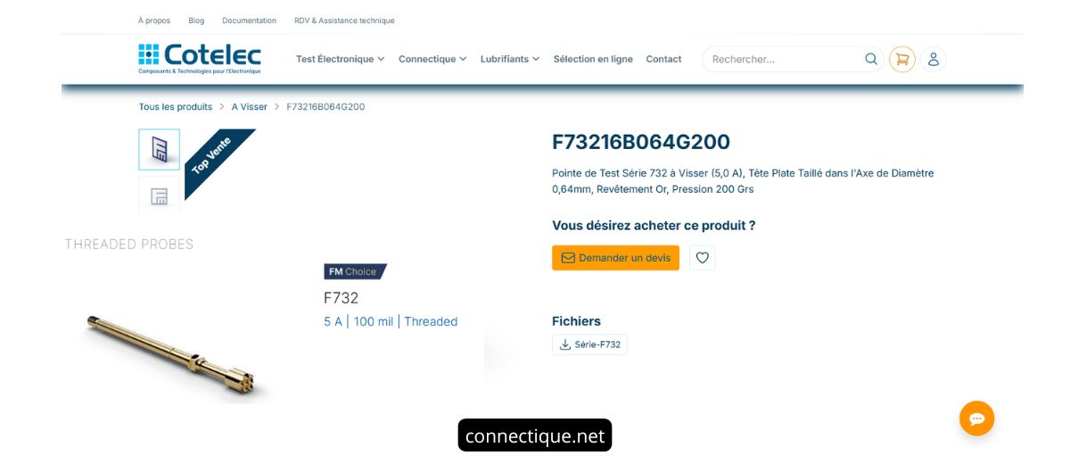 Pointe de test F73216B064G200