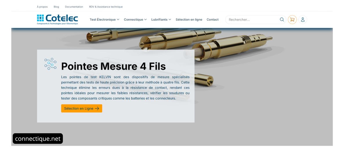 Pointes de test fort courant