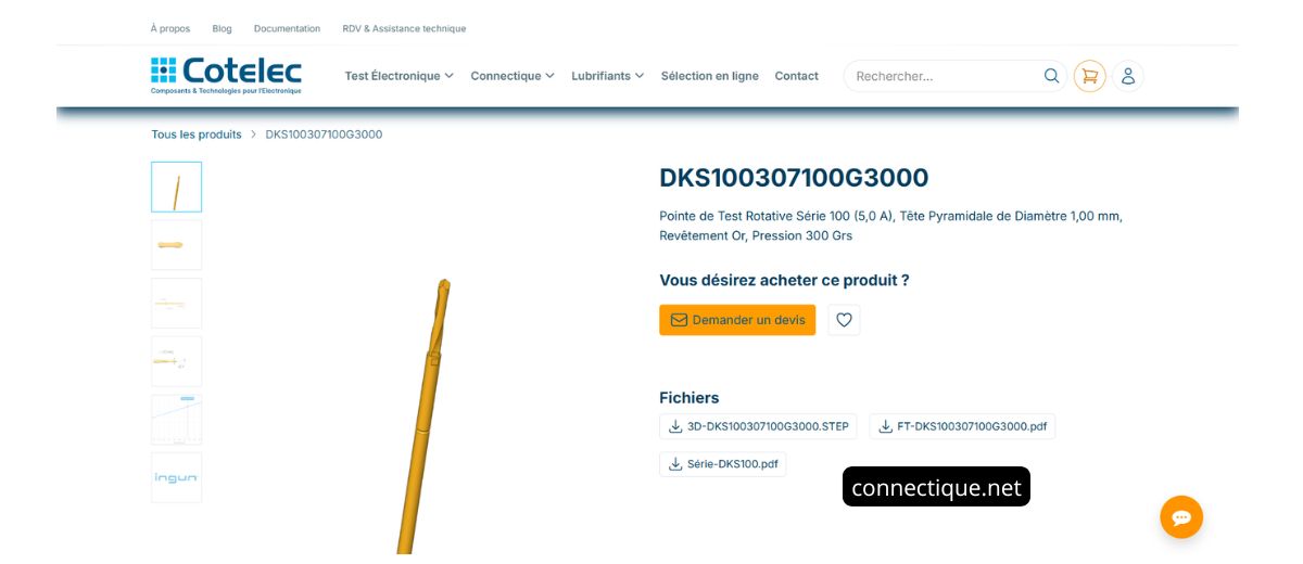 Pointes de test rotatives