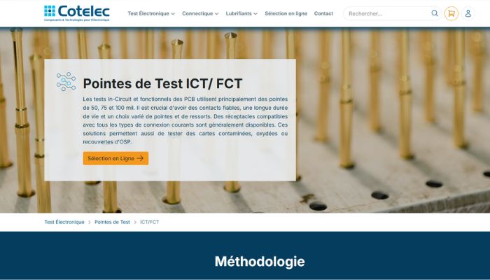 Pointes de test FCT pour bancs de test fonctionnel industriels